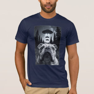 ブルドッグセルフィーUFOおもしろいアー予測できなト Tシャツ