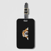 ブルドッグチルポーズ ラゲッジタグ (正面縦)