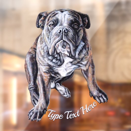 ブルドッグデカールブルドッグアートウィンドウをパーソナライズ ウィンドウサイン (シート2)