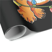 ブルドッグトナカイおもしろいクリスマス ラッピングペーパー (ロールコーナー)