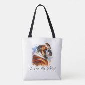 ブルドッグトートバッグが大好き トートバッグ (裏面)