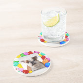 ブルドッグドッグとカラフルバルーン誕生日テーマ コースター (側面)