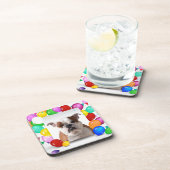ブルドッグドッグとカラフルバルーン誕生日テーマ コースター (右側)
