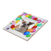 ブルドッグドッグとカラフルバルーン誕生日テーマ タイル (側面)