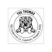 ブルドッグドッグ差出人住所ファミリー ラバースタンプ (インプリント)