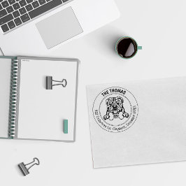 ブルドッグドッグ差出人住所ファミリー ラバースタンプ