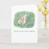 ブルドッグハッピーバースデー!カード カード (黄色い花)