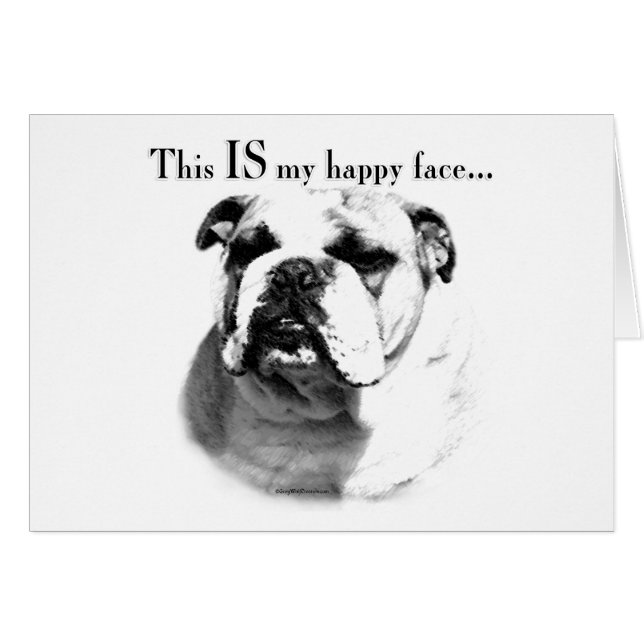 ブルドッグハッピー顔 (正面横)