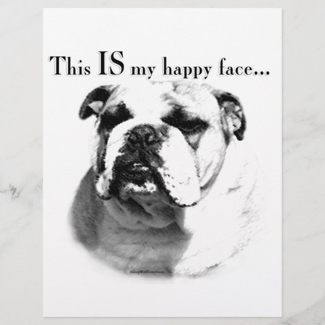 ブルドッグハッピー顔 (正面)