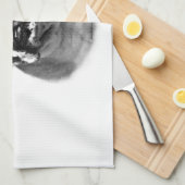 ブルドッグハッピー顔 キッチンタオル (四つ折り)