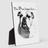 ブルドッグハッピー顔 フォトプラーク (側面)