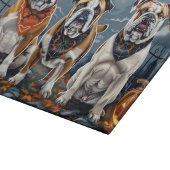 ブルドッグハロウィン不気味 カッティングボード (角)