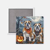 ブルドッグハロウィン不気味 マグネット (正面/裏面)