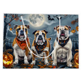 ブルドッグハロウィン不気味 ラージペーパーバッグ (裏面)