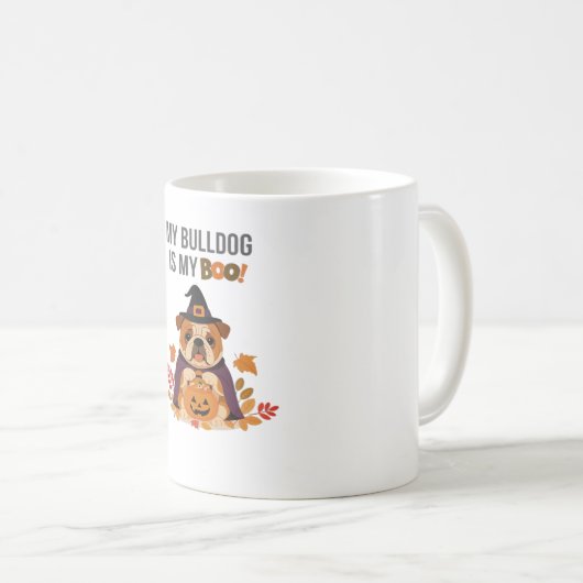 ブルドッグハロウィーンのコスチューム私のブルドッグは私のブーDo コーヒーマグカップ (正面右)