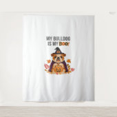 ブルドッグハロウィーンのコスチューム私のブルドッグは私のブーDo タペストリー (正面)