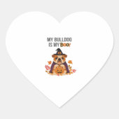 ブルドッグハロウィーンのコスチューム私のブルドッグは私のブーDo ハートシール (正面)