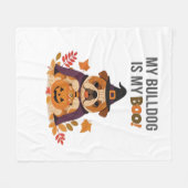 ブルドッグハロウィーンのコスチューム私のブルドッグは私のブーDo フリースブランケット (正面(横))