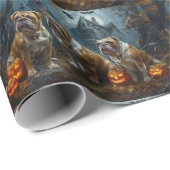 ブルドッグハロウィーンの夜のドギー喜び ラッピングペーパー (ロールコーナー)