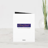 ブルドッグハロウィーンの衣装を着た白いプードル カード (裏面)