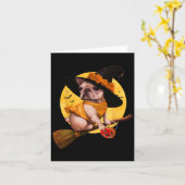 ブルドッグハロウィーン仮装メンズウィメンズキッズドッグ1 カード (黄色い花)