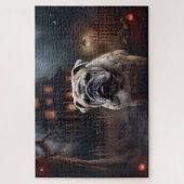 ブルドッグハロウィーン怖い ジグソーパズル (縦)