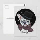 ブルドッグハンサム。フレンチー ポストカード (正面/裏面)