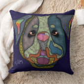 ブルドッグハンド絵を描装飾用クッション クッション (ブランケット)
