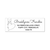 ブルドッグハートフランスの付き犬差出人住所 セルフインキングスタンプ (デザイン)