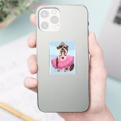 ブルドッグバレリーナ シール (スマートフォン)