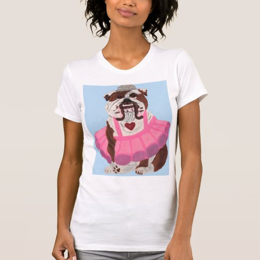 ブルドッグバレリーナ Tシャツ (正面)