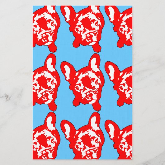 ブルドッグパターン 便箋 (正面)