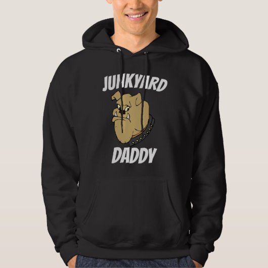 ブルドッグパパフード付JUNKYARD DADDY パーカ (正面)