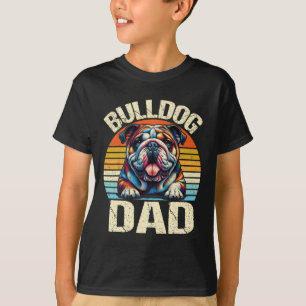 ブルドッグパパ愛犬家パパ父の日 Tシャツ