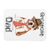 ブルドッグパパ マグネット (横)