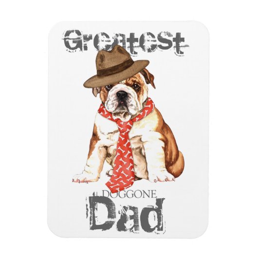 ブルドッグパパ マグネット (縦)