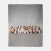 ブルドッグパピーかわいい英国ブルドッグパピー フリースブランケット (正面)