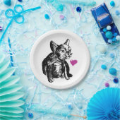 ブルドッグパピースケッチカスタム紙プレート7 in ペーパープレート (パーティー)