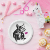 ブルドッグパピースケッチカスタム紙プレート7 in ペーパープレート (パーティー)