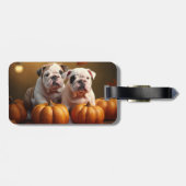 ブルドッグパピー秋デライトカボチャ ラゲッジタグ (裏面横)