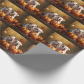 ブルドッグパピー秋デライトカボチャ ラッピングペーパー (角)