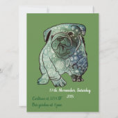 ブルドッグパピー誕生日招待状フランスのブルドッグ 招待状 (裏面)
