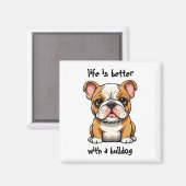 ブルドッグパピー マグネット (正面/裏面)