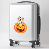 ブルドッグパンプキンステッカー シール (スーツケース)