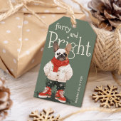 ブルドッグパーソナライズされたドッグフランスのホリデーギフトラベル ギフトタグ