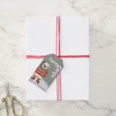 ブルドッグパーソナライズされたドッグホリデーギフトラベル ギフトタグ (より糸付き)