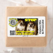 ブルドッグパーソナライズされたブランドのステッストップク2つ ラベル (インサイチュ)