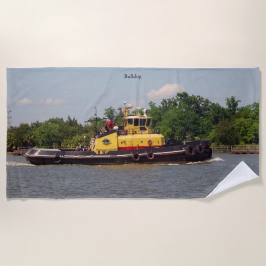 ブルドッグビーチタオル ビーチタオル (正面)