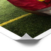 ブルドッグフットボールタイムアートプリントポスター ポスター (角)