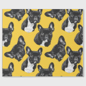 ブルドッグフランスのおもしろい包装紙 ラッピングペーパー (フラット)